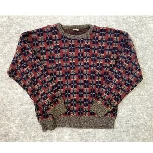 Vintage 80s Windridge Sweater Mens XLT Knit Winter Holiday Pullover Nordic